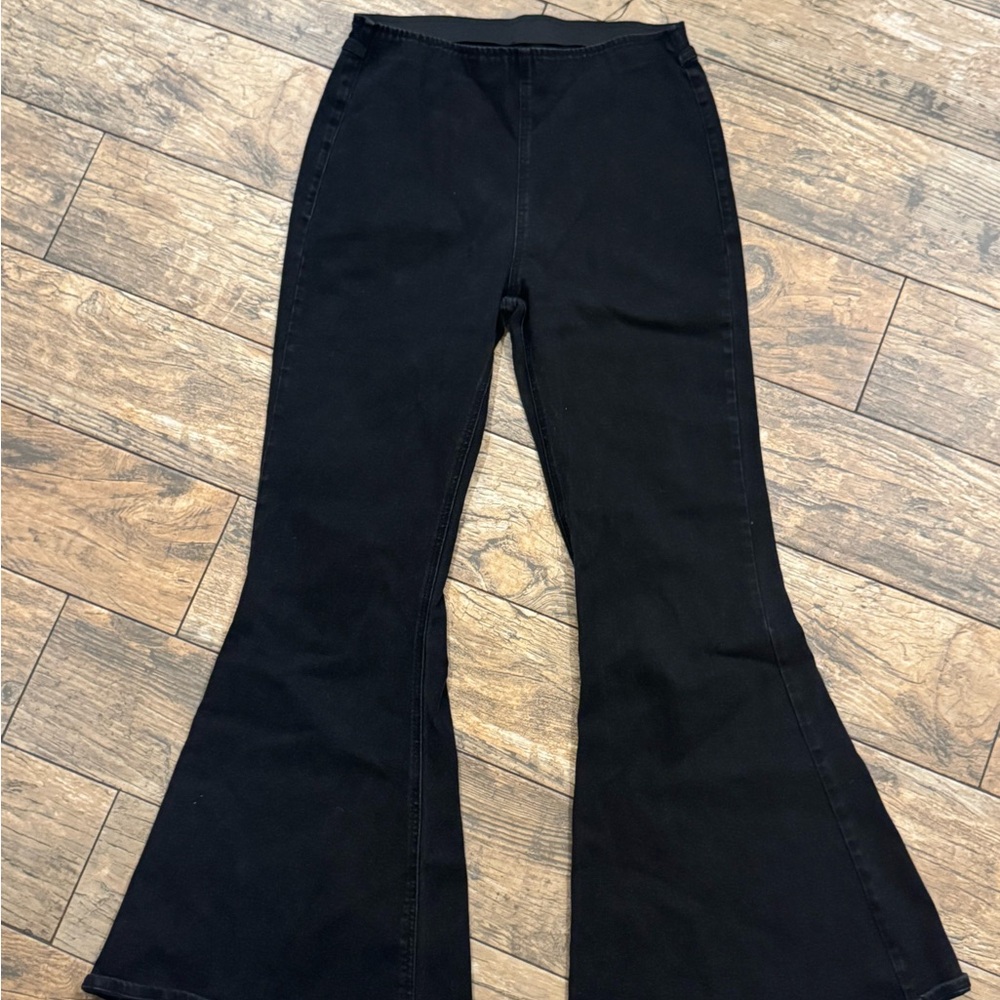 Forever 21 Black Flare Wide Leg Jeans